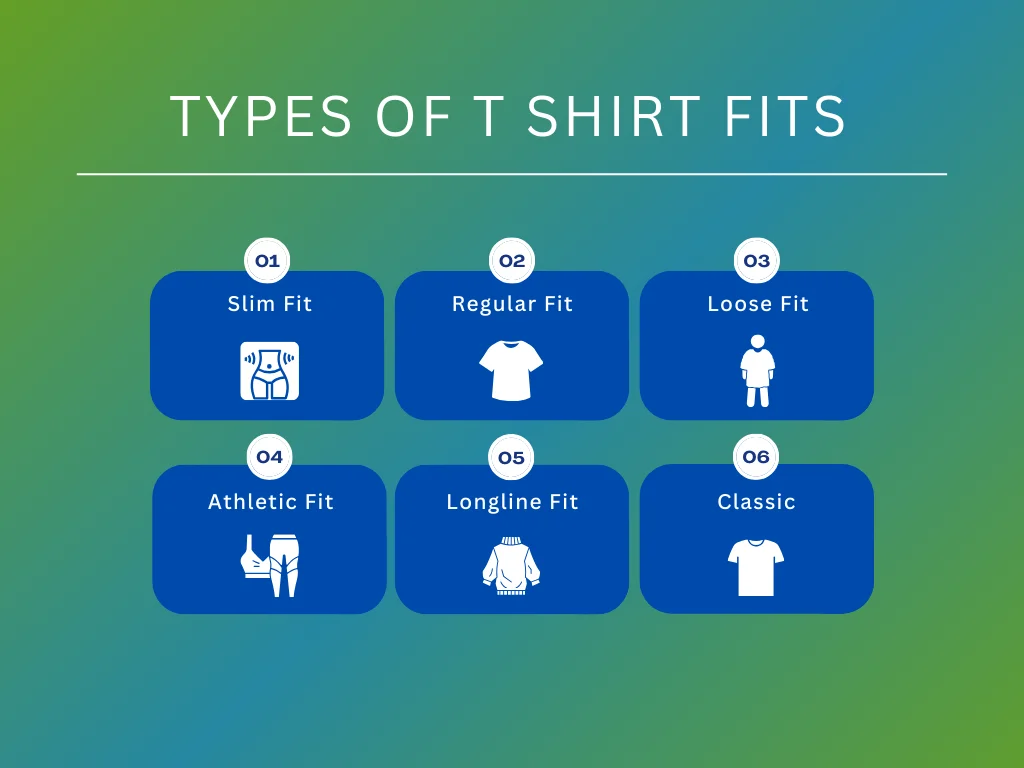 types of t shirt fits