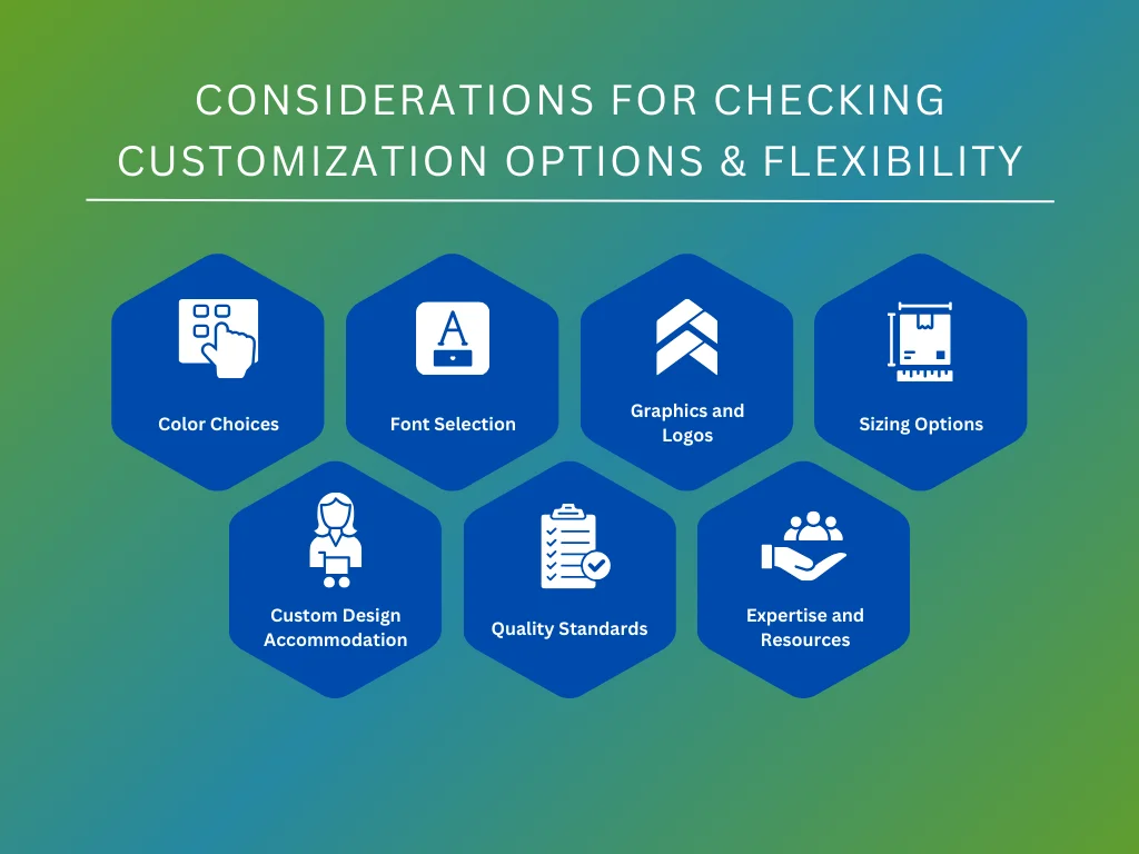 considerations for checking customization options