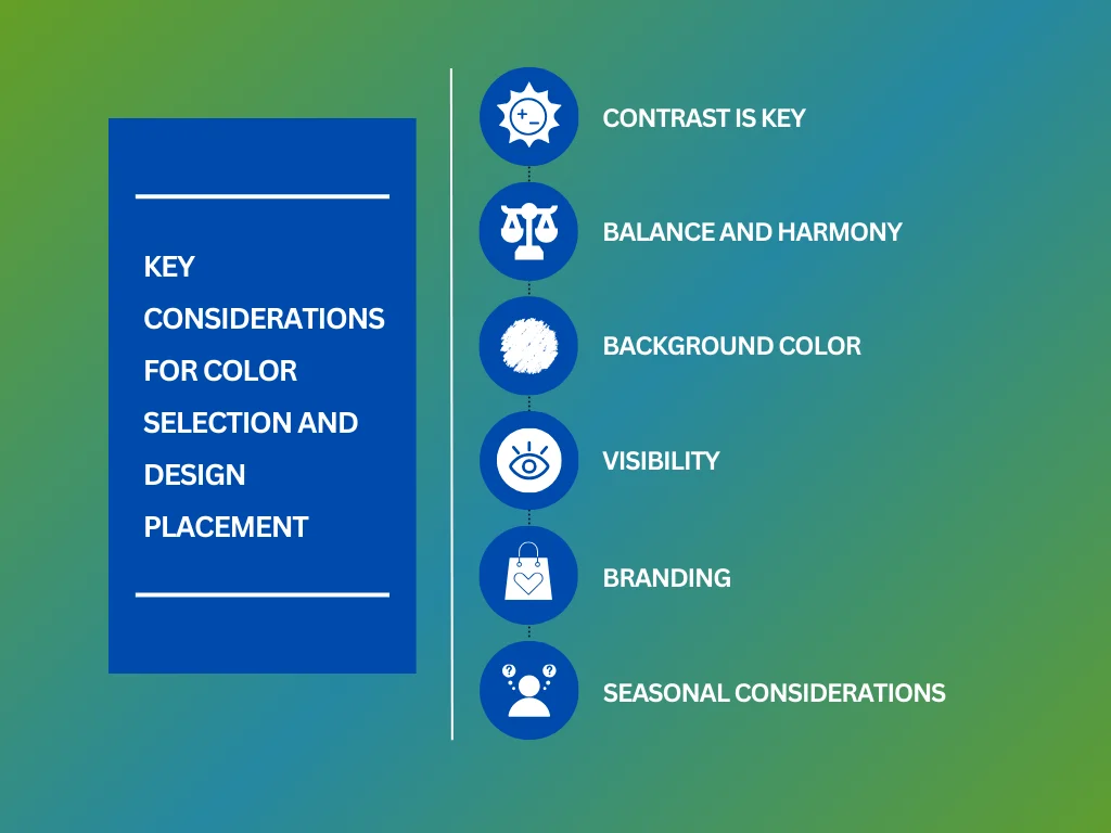 key considerations for selecting color and design