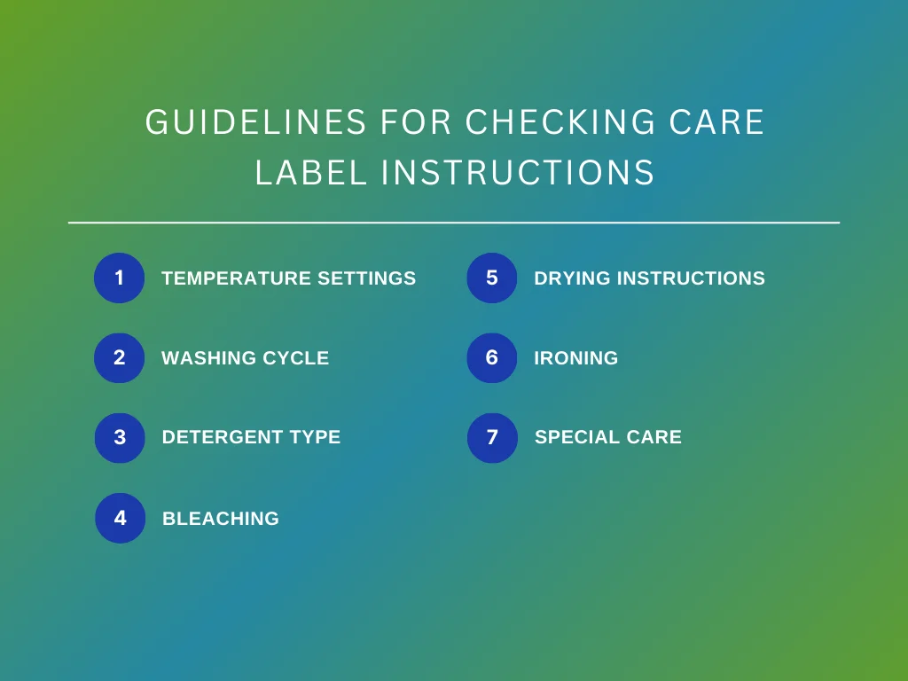 guidelines for checking care label