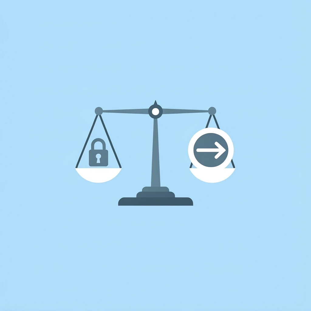 Balance scale comparing flexible minimums and transparent pricing on one side versus rigid requirements and hidden fees on the other