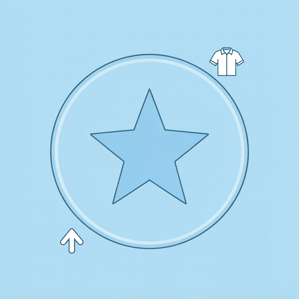Badge highlighting 10M shirts and 4.8-star rating as a key achievement milestone
