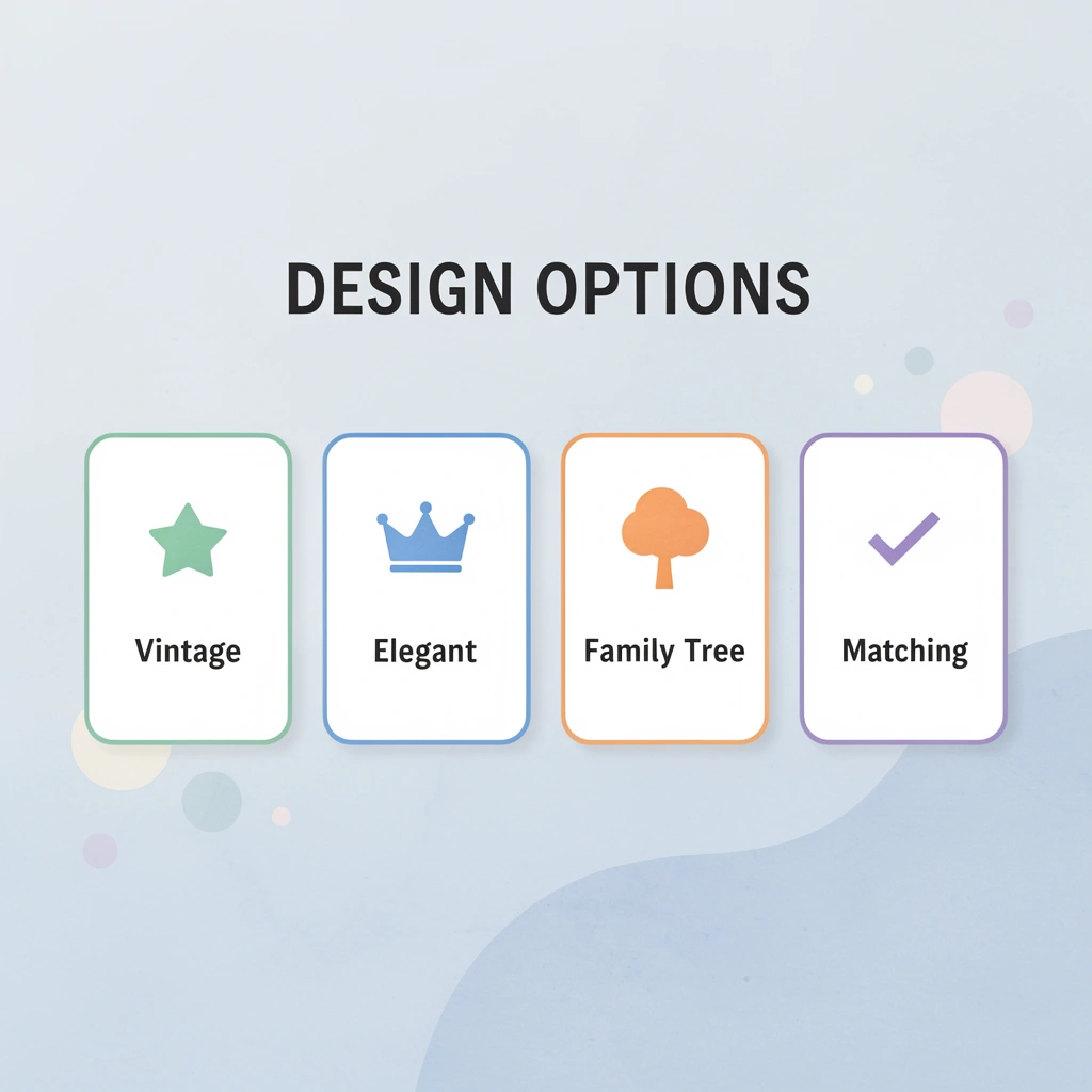 Infographic showing four design options for 90th birthday shirts