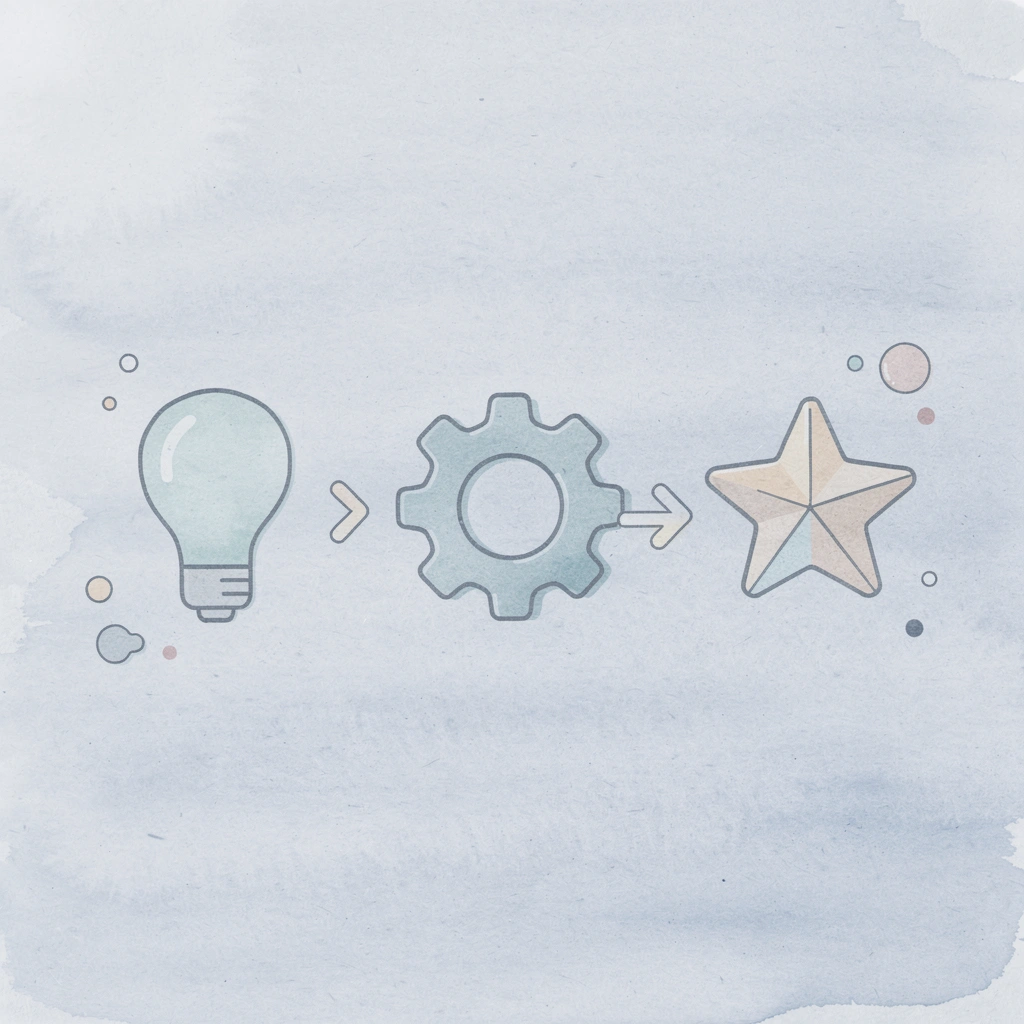 Three icons showing affordability, quality, and fast delivery