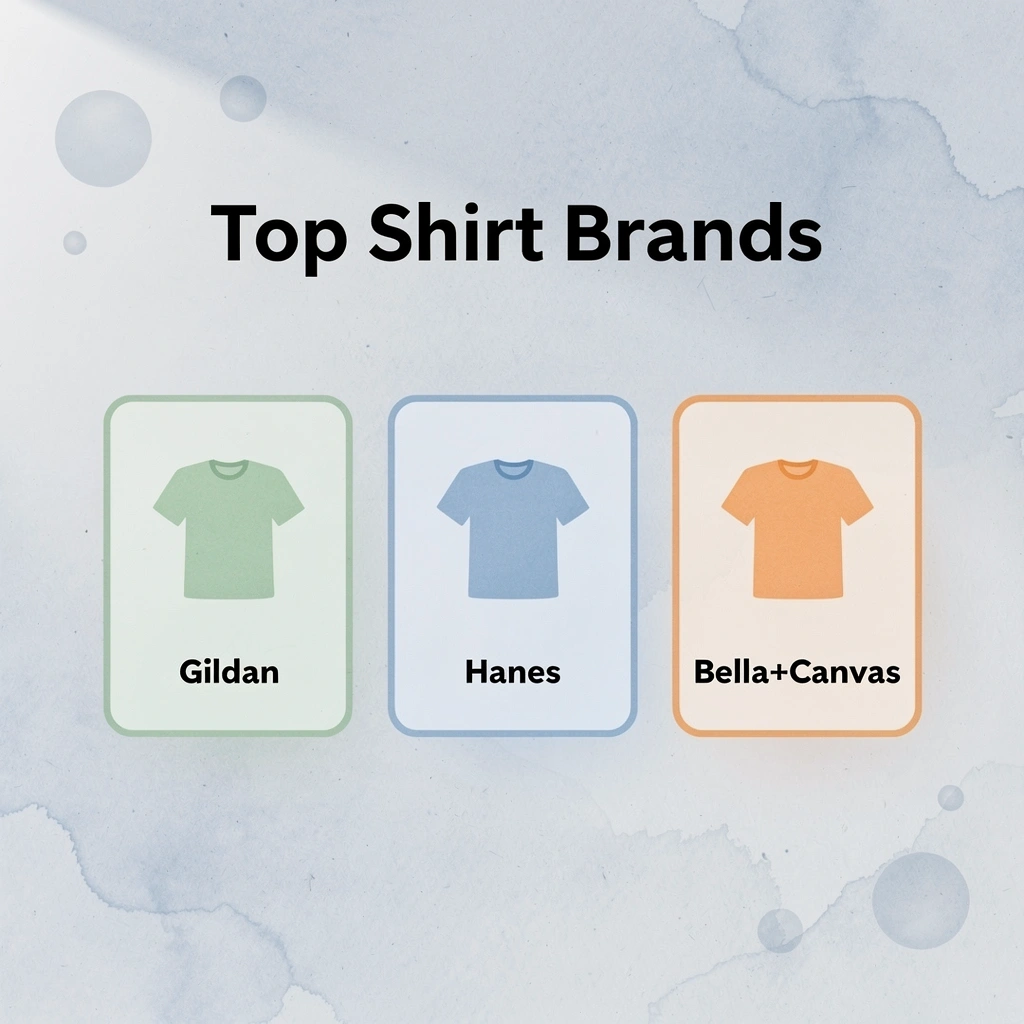 Infographic showing top custom shirt brands available