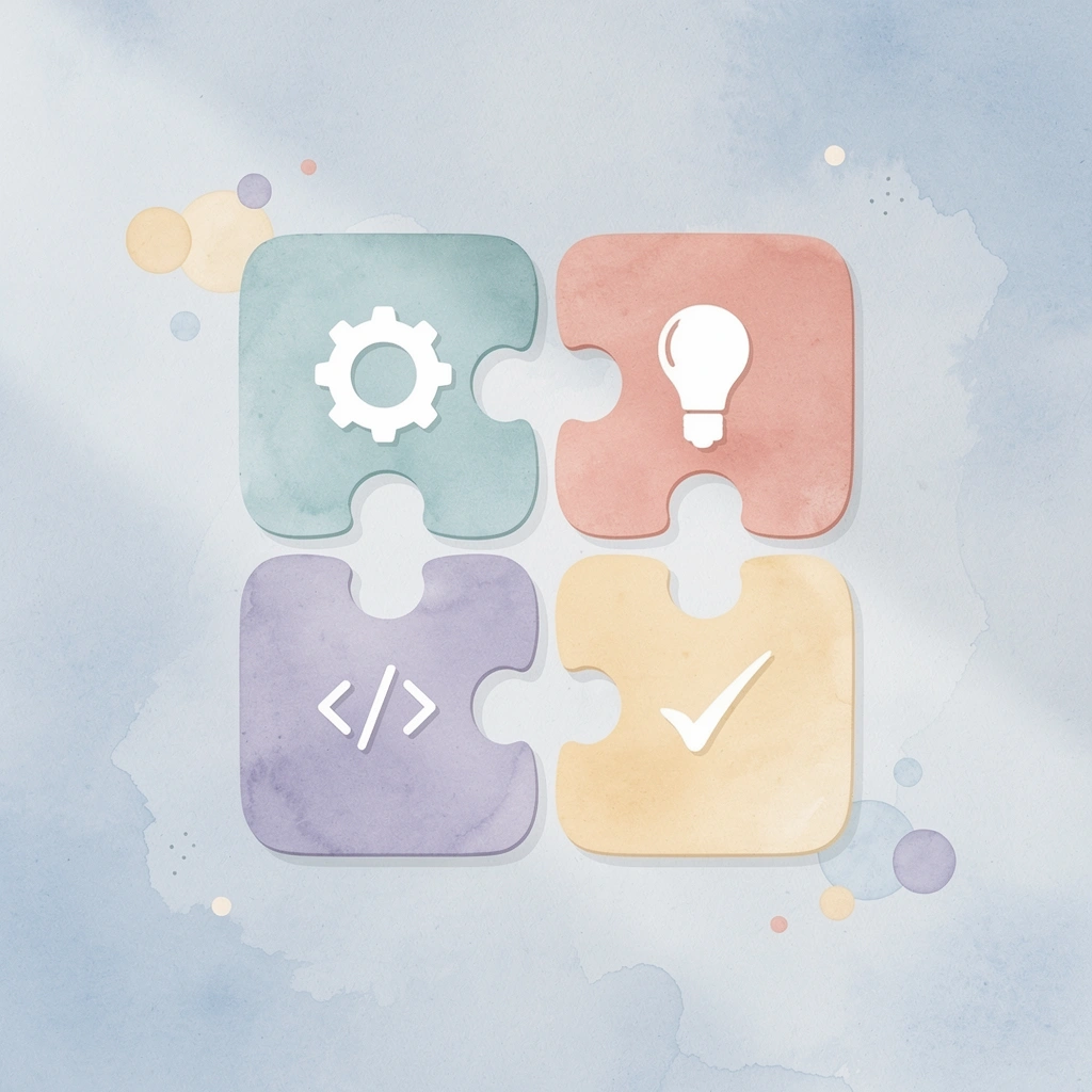 Puzzle pieces fitting together, representing finding the perfect design match