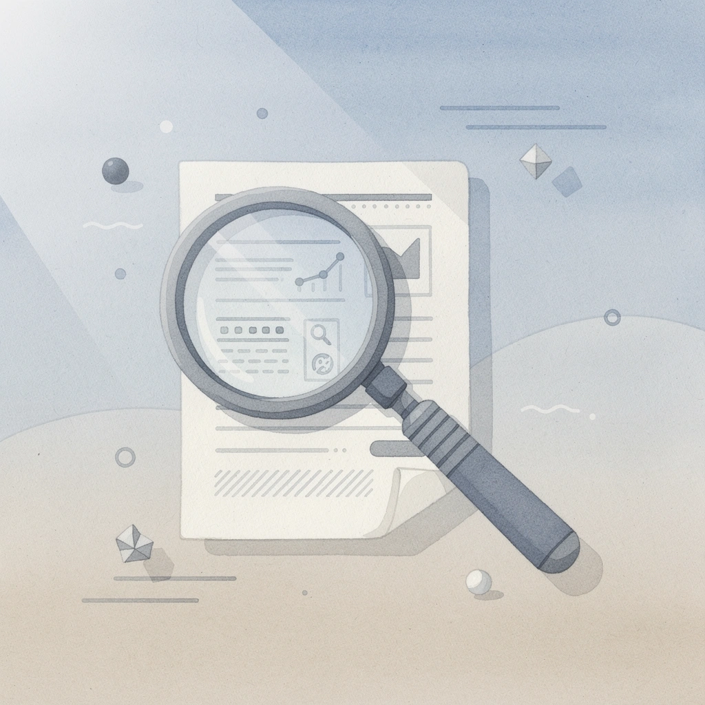 Magnifying glass examining high-quality t-shirt print details