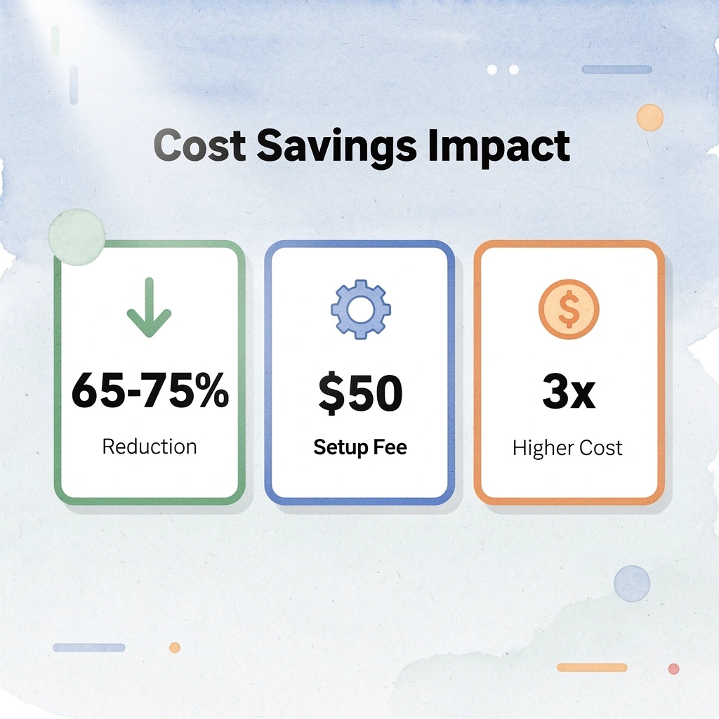 Statistics showing the cost savings impact of bulk printing