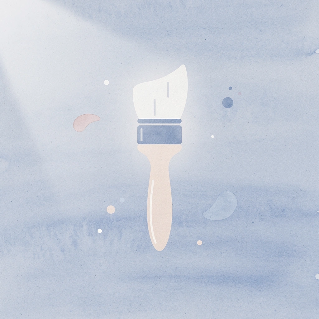 Paintbrush icon representing t-shirt printing design transfer