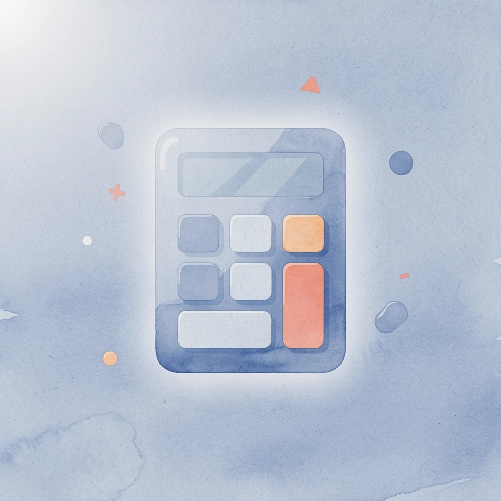 Calculator icon representing total project cost calculation