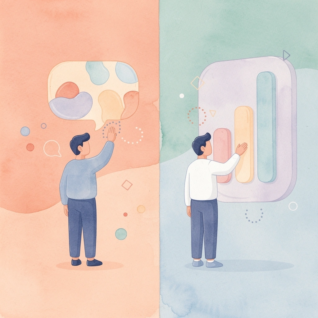 Split scene showing design disappointment versus successful color impact