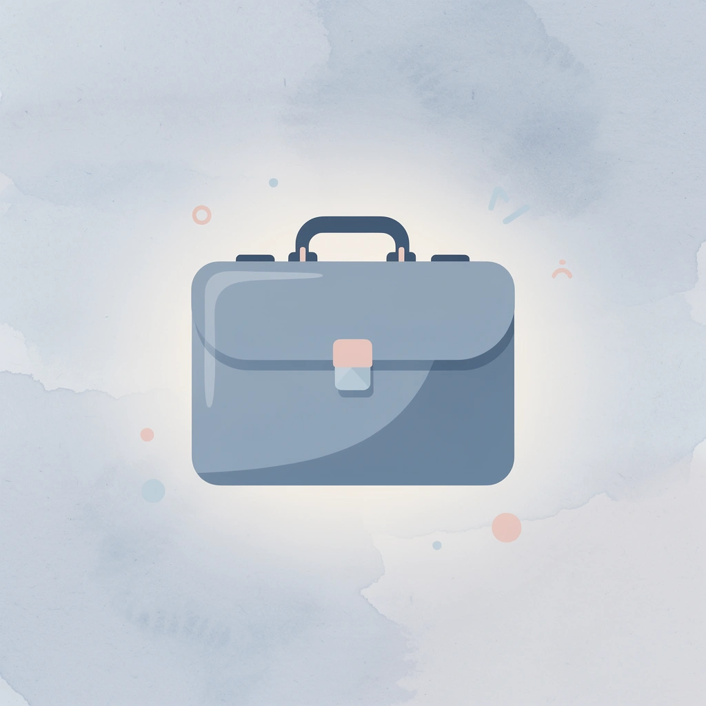Briefcase icon representing corporate apparel as a business tool