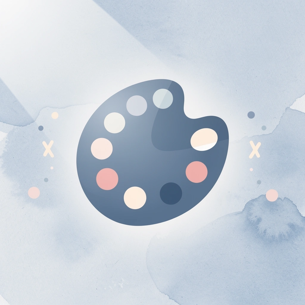 Color palette icon highlighting the importance of t-shirt color selection