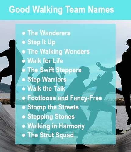 Walking Team Names - pave way motto name
