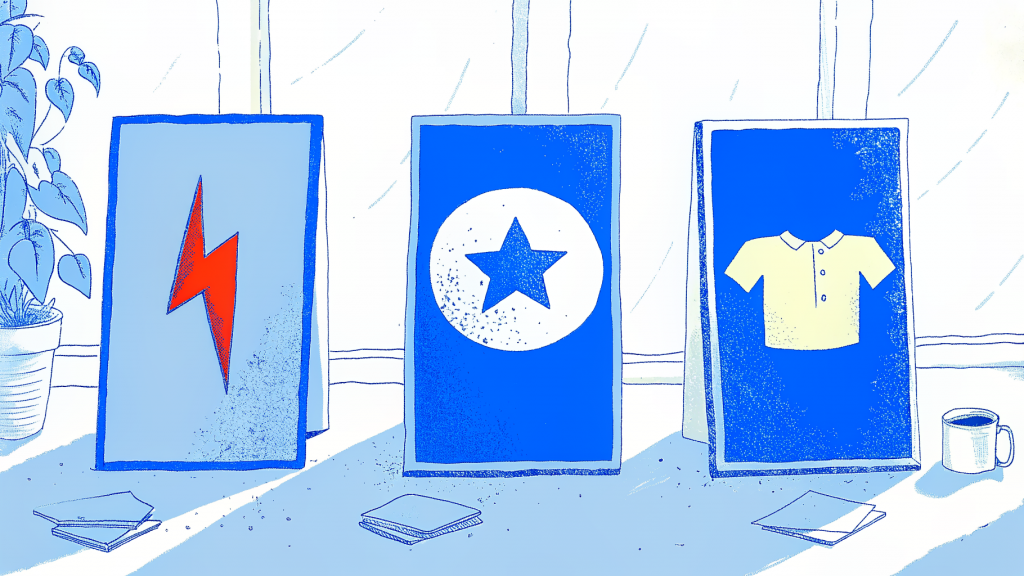 Three filter icons, power bolt, speech bubble, and printed jersey, for evaluating red team names
