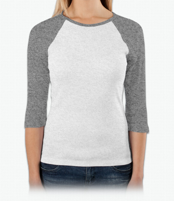 District Made Ladies Perfect Tri 3/4 Sleeve Raglan | District Made DM136L